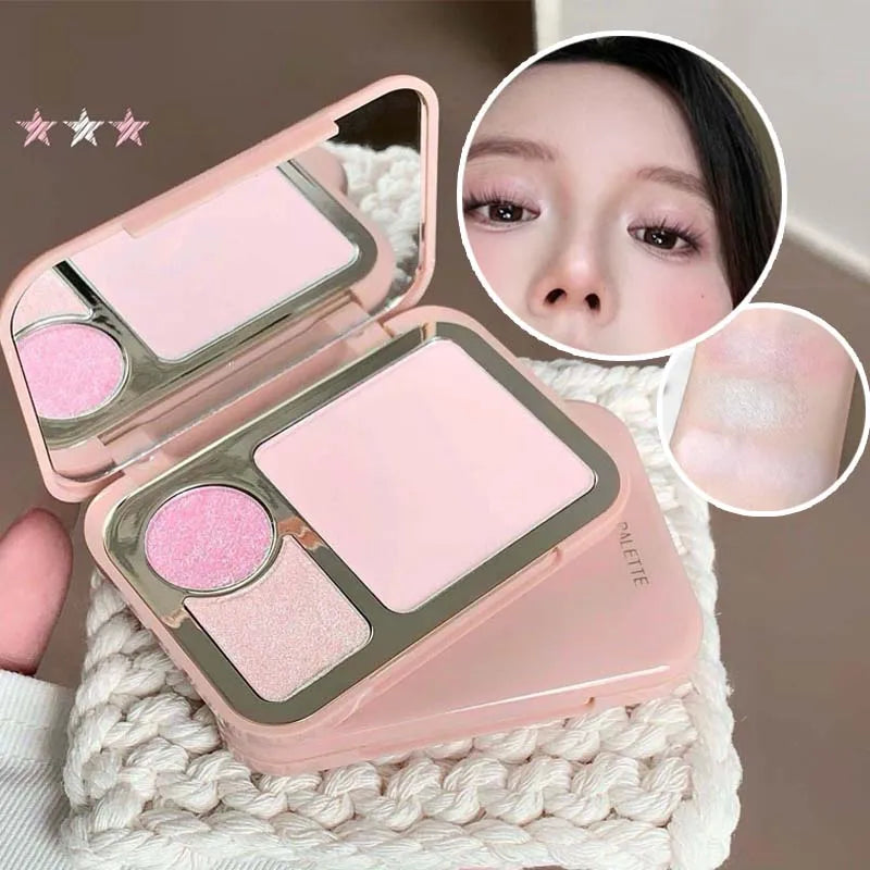 Smooth Mashed Potato Pearlescent Highlighters Makeup Highgloss Bronzers Long Lasting Waterproof Face Contour Brighten Cosmetics - AliExpress 66