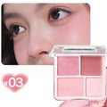 1pcs Korean Style Blush Highlighter Palette Four Color Matte Sculpting Shrinking Expanding Makeup Contouring Powder Compact - AliExpress 66