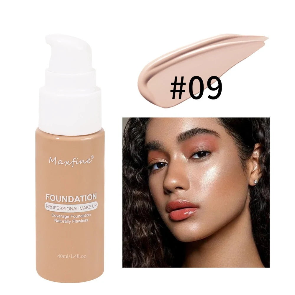 Professional Oil-Control Liquid Face Foundation Waterproof Full Coverage Matte Base Long Lasting Makeup Base