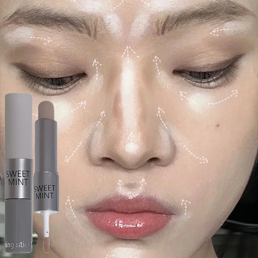 Moisturizing Silky 3D Contour Stick Natural Matte Double Head Suitable For Nose Shadow Makeup Concealer Brightening Cosmetics - AliExpress 66