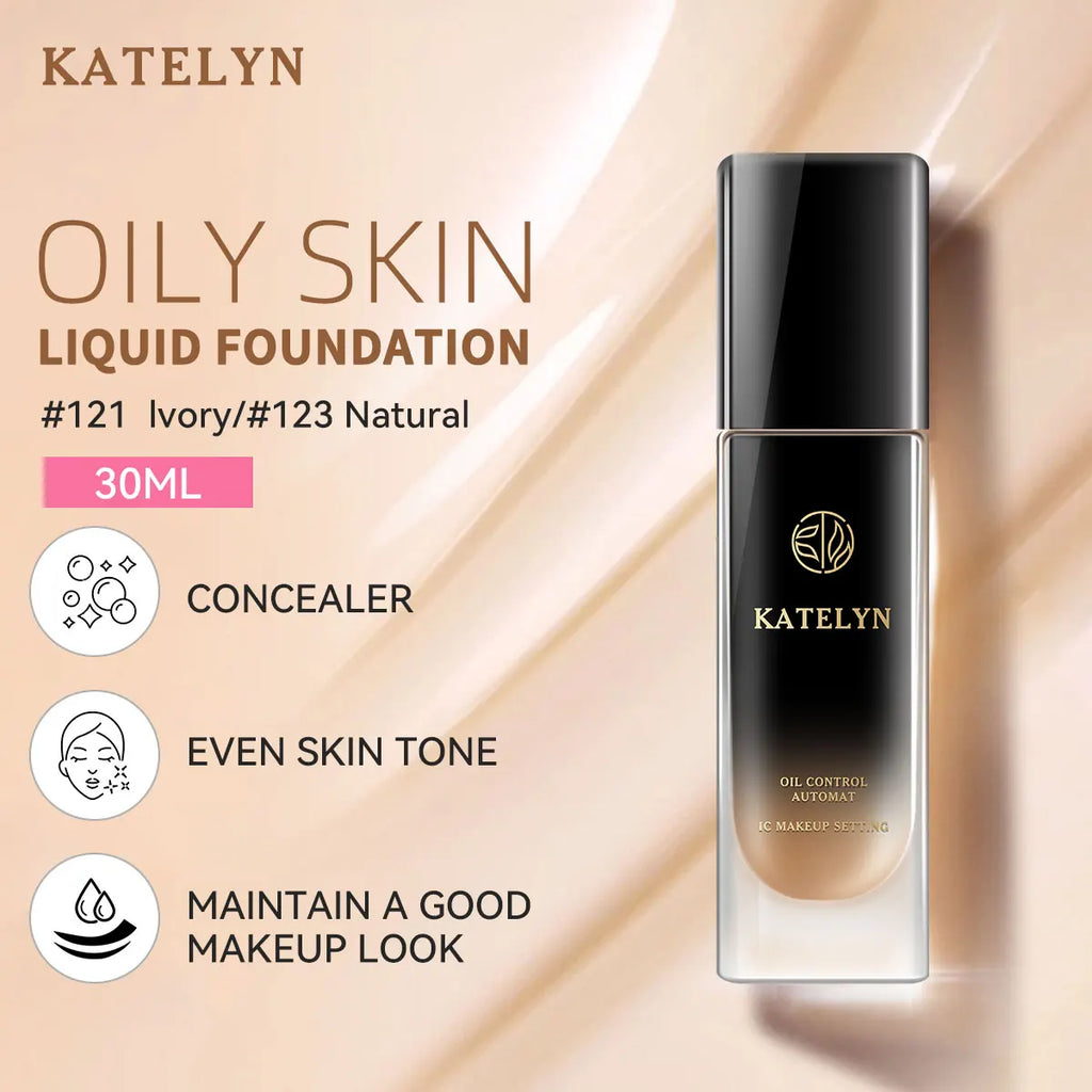 KATELYN Liquid Foundation Stay in Place Long Lasting Concealer Foundation Make-up Oil Control Moisturizing Facial Makeup - AliExpress 66