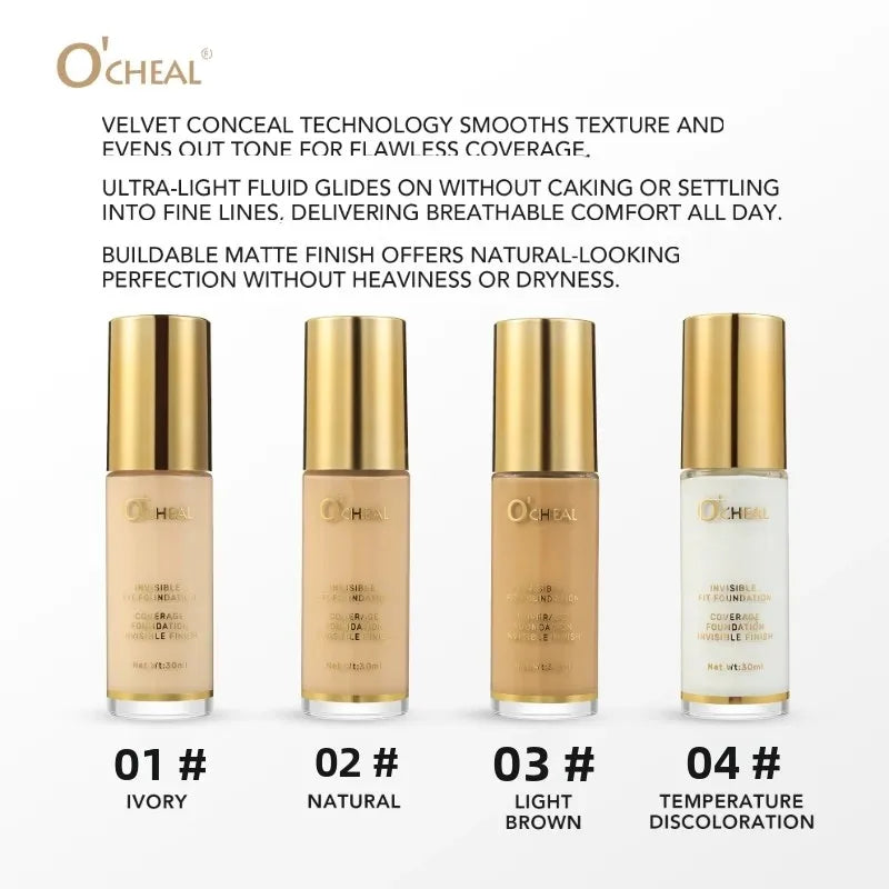 Waterproof Liquid Foundation Temperature Adjusting Oil Free Moisturizer Full Coverage Longwear Concealer Cream - AliExpress 66