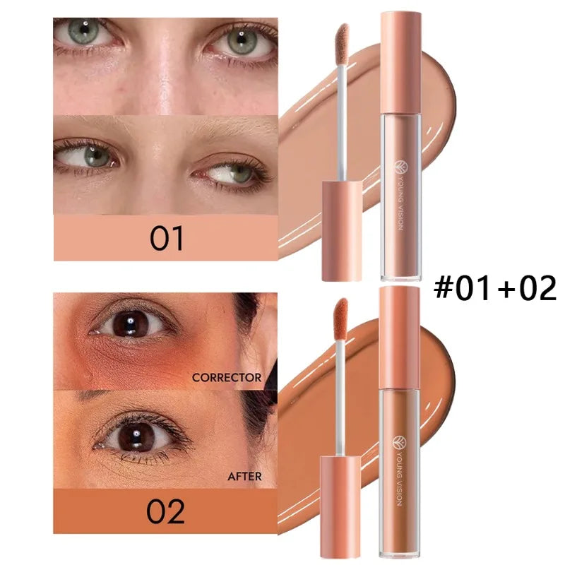 Orange Liquid Concealer Colorful Foundation Primer Base Facial Repair Dark Circles Corrector Skin Tone Purple Brighten Concealer