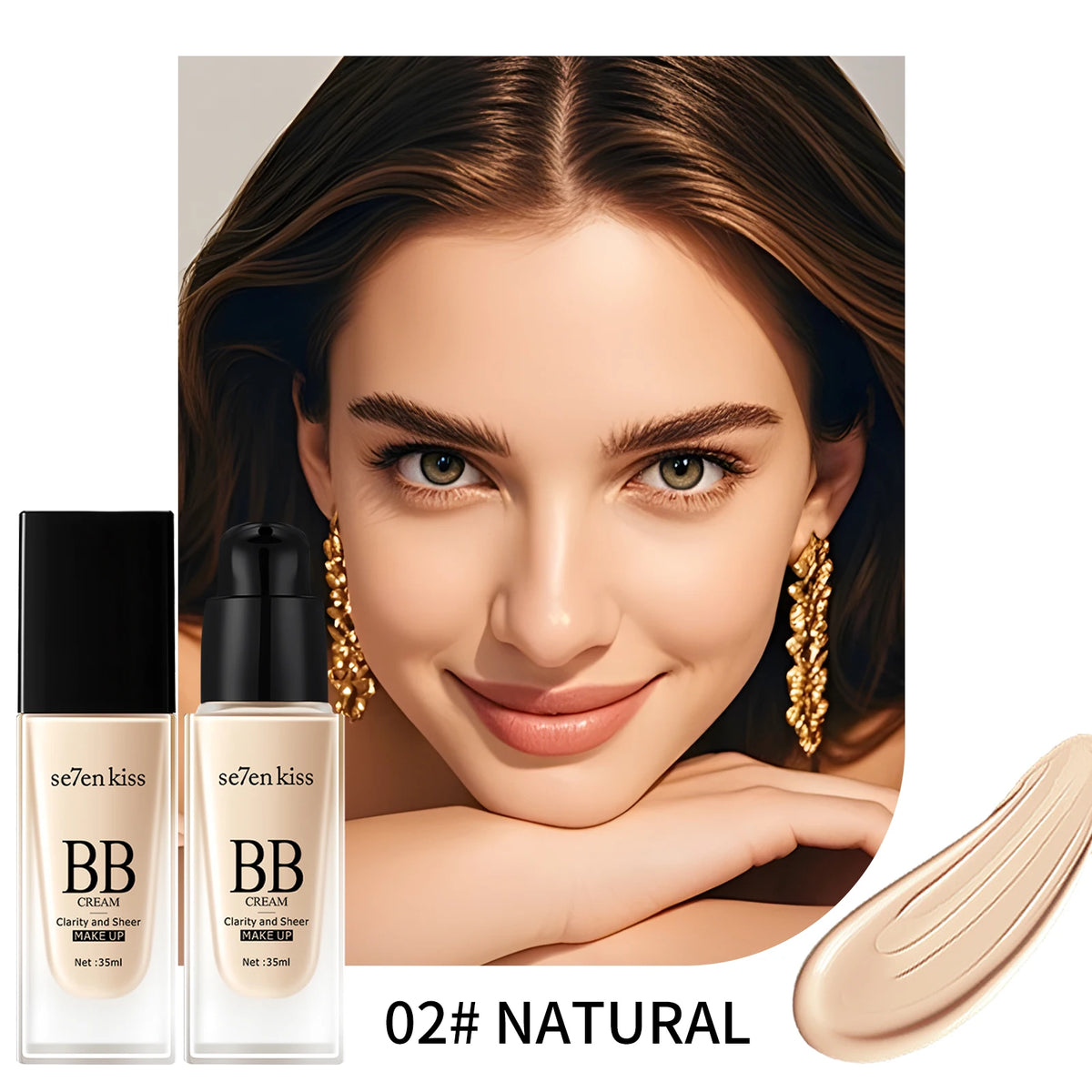 BB Cream Concealer Long-Lasting Makeup, Waterproof and Sweatproof, Brightens Skin Tone, Liquid Foundation - AliExpress 66
