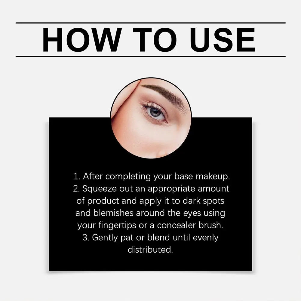 Premium Dark Circles Eye Concealer Banana Pdrn Cover Blemishes Brightener Lightweight Non-sticky Under-Eye Concealer Moisturizer