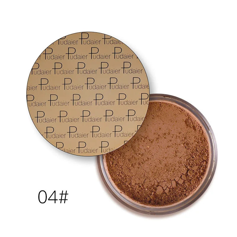 Pudaier 8 Colors Oil-control Loose Powder Waterproof Long-lasting Full Coverage Face Setting Powder Compact Makeup Cosmetics