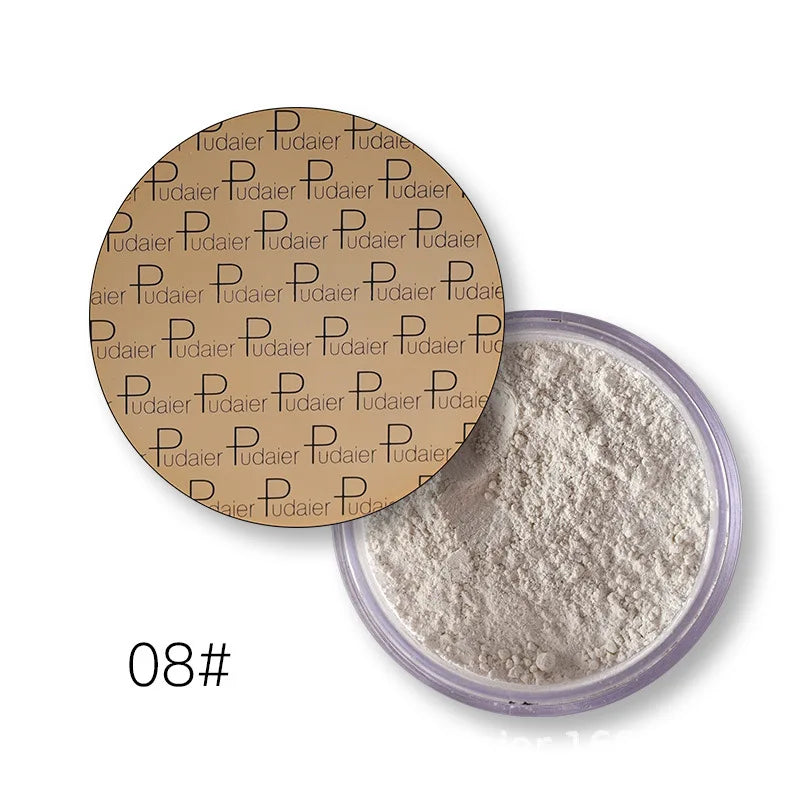 Pudaier 8 Colors Oil-control Loose Powder Waterproof Long-lasting Full Coverage Face Setting Powder Compact Makeup Cosmetics