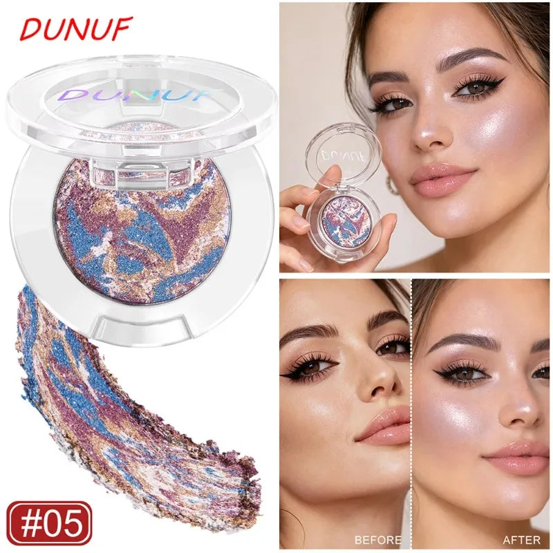 Fine Shimmer Highlighter Powder Brighten Contour Makeup Flash Pearl Marble Baked Powder Lasting Eyeshadow Blush Palette for Gift - AliExpress 66