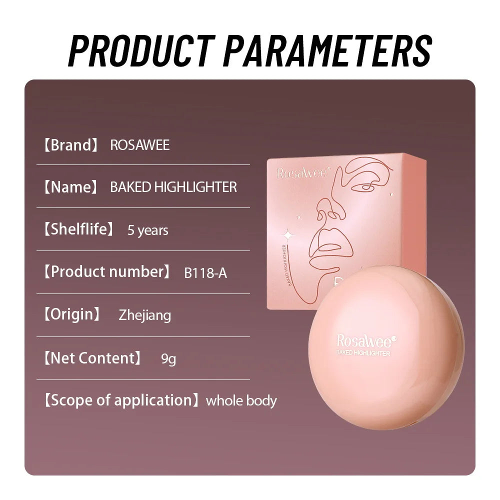 Glitter Highlight & Contour Palette Natural Brightening Three?dimensional Facial Shaping Shimmer Face Makeup Cosmetics