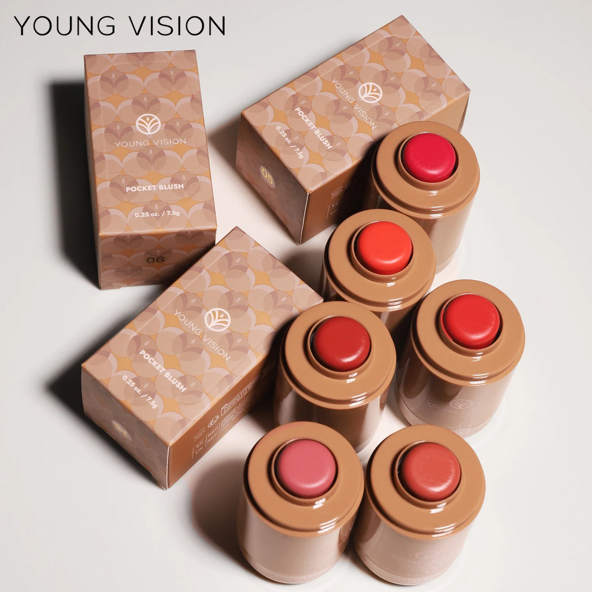 6-Color Pocket Blush with Matte Finish, Natural-Looking, Waterproof Lip and Cheek Dual-Use Creamy Texture Blush Stick - AliExpress 66