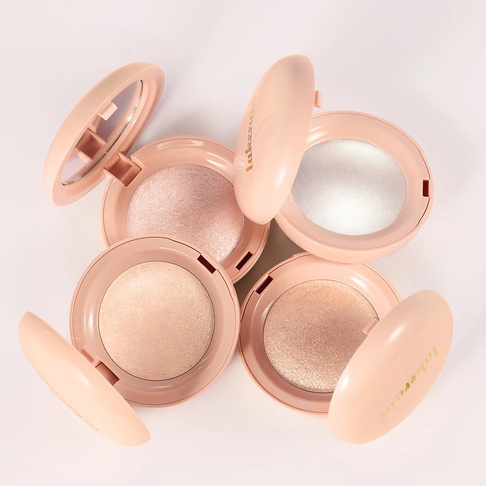 Highlighter Powder LongLasting Waterproof Face Instant Silky Skin Glow Baked Shimmer Illuminator Makeup Contouring Glitter - AliExpress 66