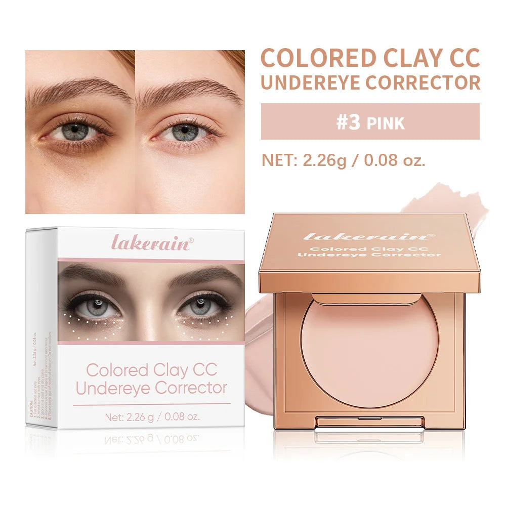 CC Full Coverage Undereye Color Corrector Matte Waterproof Nourishing Full Coverage Pressed Powder Foundation With Puff Makeup