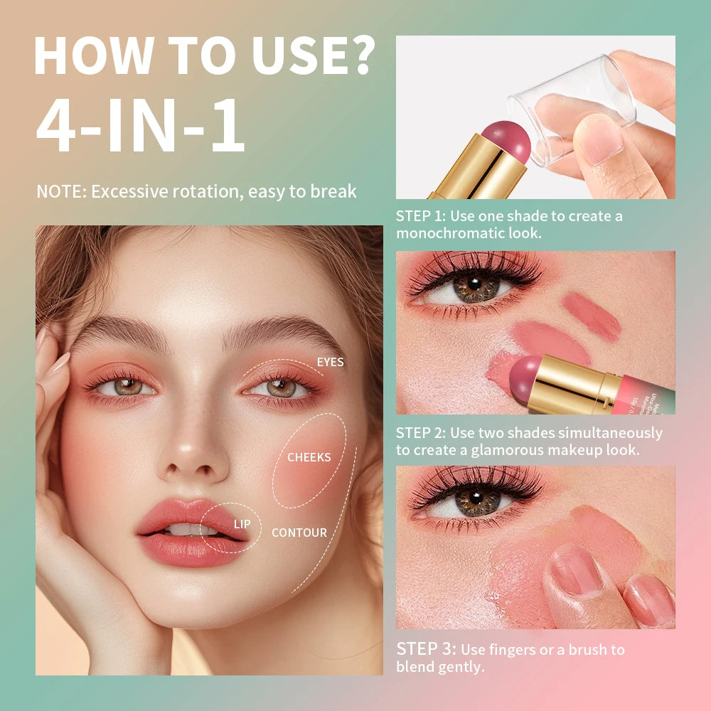Butter Glow & Go Multiuse Stick Double-Headed Bronzer Blush Stick for Cheeks Contours Light Glossy Bronze&Pink Blusher Cosmetics - AliExpress 66