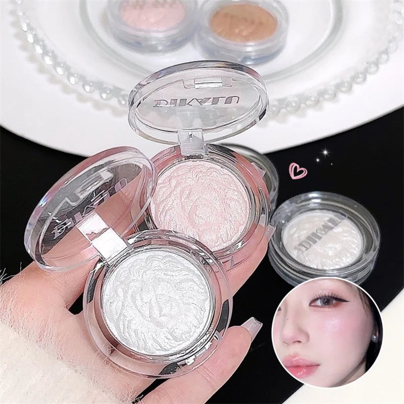3 Color Face Highlighter Palette Llluminator Palette Natural Waterproof Glitter Shimmer Powder Highlight Makeup High Gloss Cream - AliExpress 66