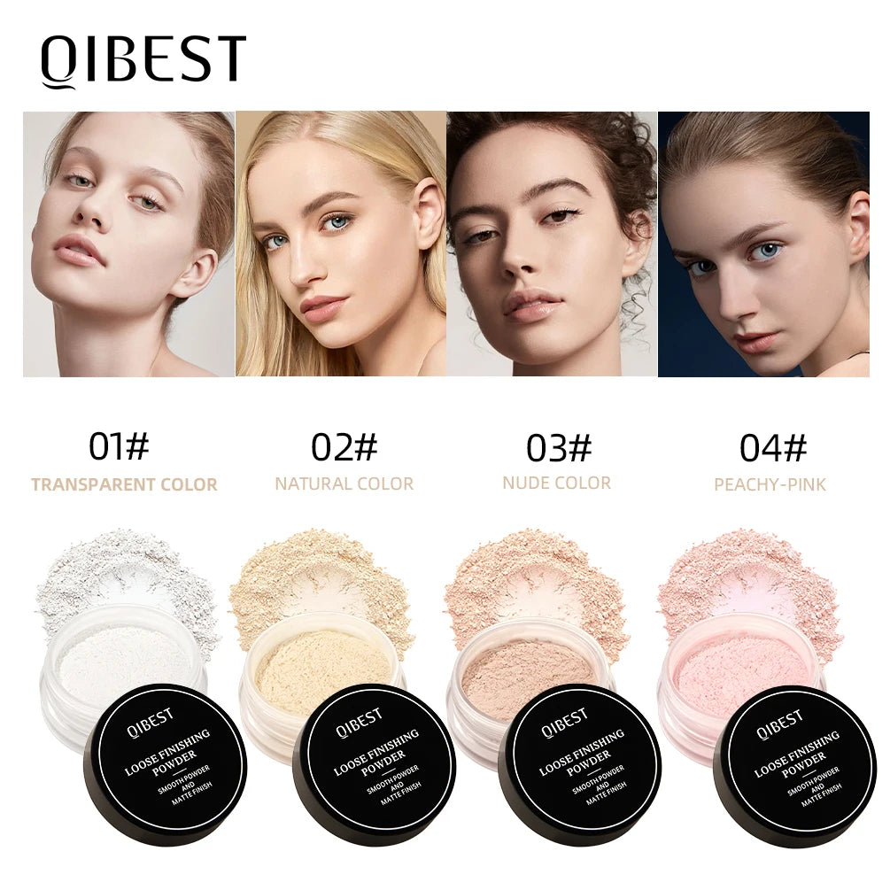 QIBEST Professional Matte Loose Powder Face Setting Powder Waterproof Oil Control Full Coverage Makeup Translucent Styling Fixer - AliExpress 66