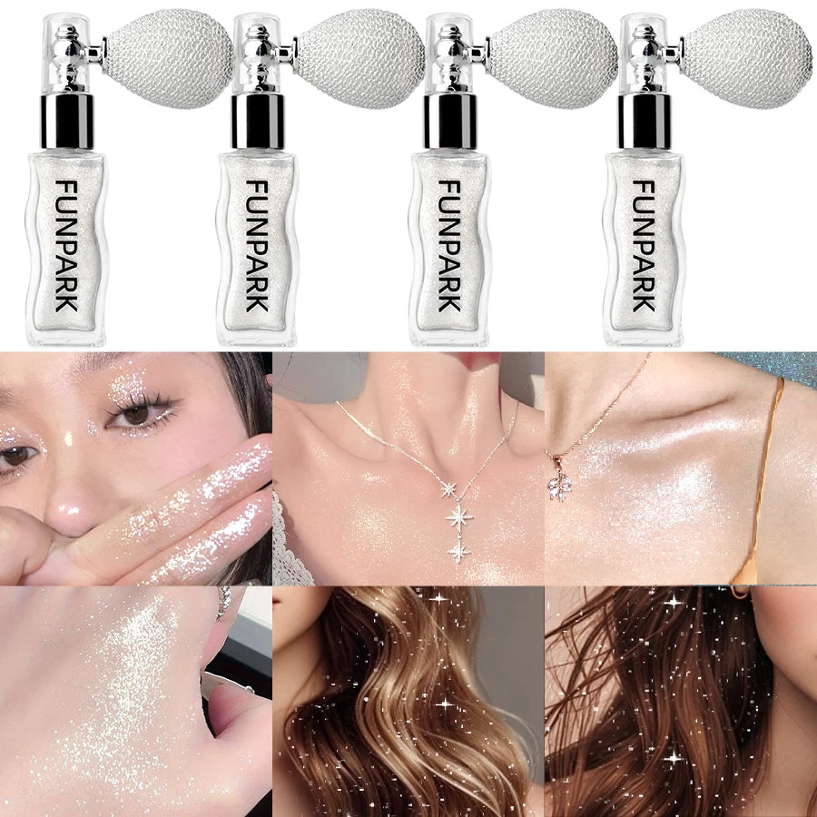 1PC Highlighter Powder Brightens The Whole Body Sparking Face Korean Makeup Lasting Pearlescent White Brown Silver Cosmetics - AliExpress 66