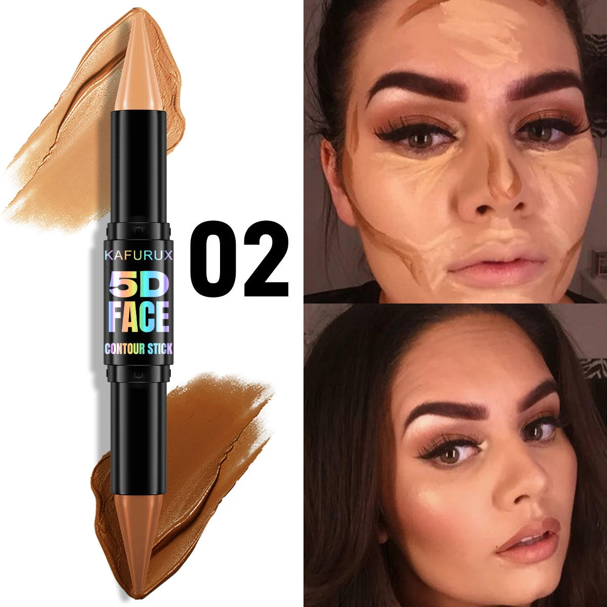 1PC Contour Stick Duo, Double-Eneed Highlight and Shadow Cream Waterproof Full Coverage Face Foundation Concealer Pen Long Lasti - AliExpress 66