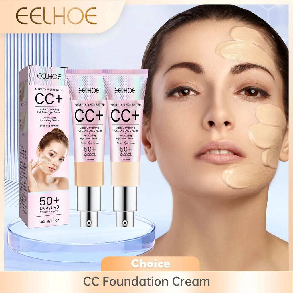 EELHOE CC Foundation Cream Oil Control Pore Covering Even Skin Tone Waterproof Natural Looking Makeup Moisturizing Foundation - AliExpress 66