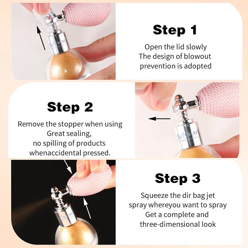 Diamond High Gloss Glitter Spray Highlighter Powder Brighten Polarization Fairy Powder Face Body Illuminator Makeup Cosmetics - AliExpress 66