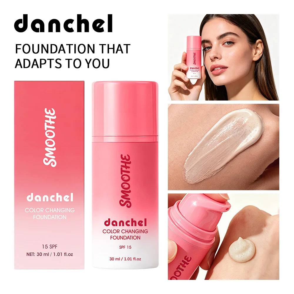 Color Changing Foundation Long-Lasting Full Coverage Liquid Foundation Adapts Skin Tone Sun Protection Natural Finish Face Makeu - AliExpress 66
