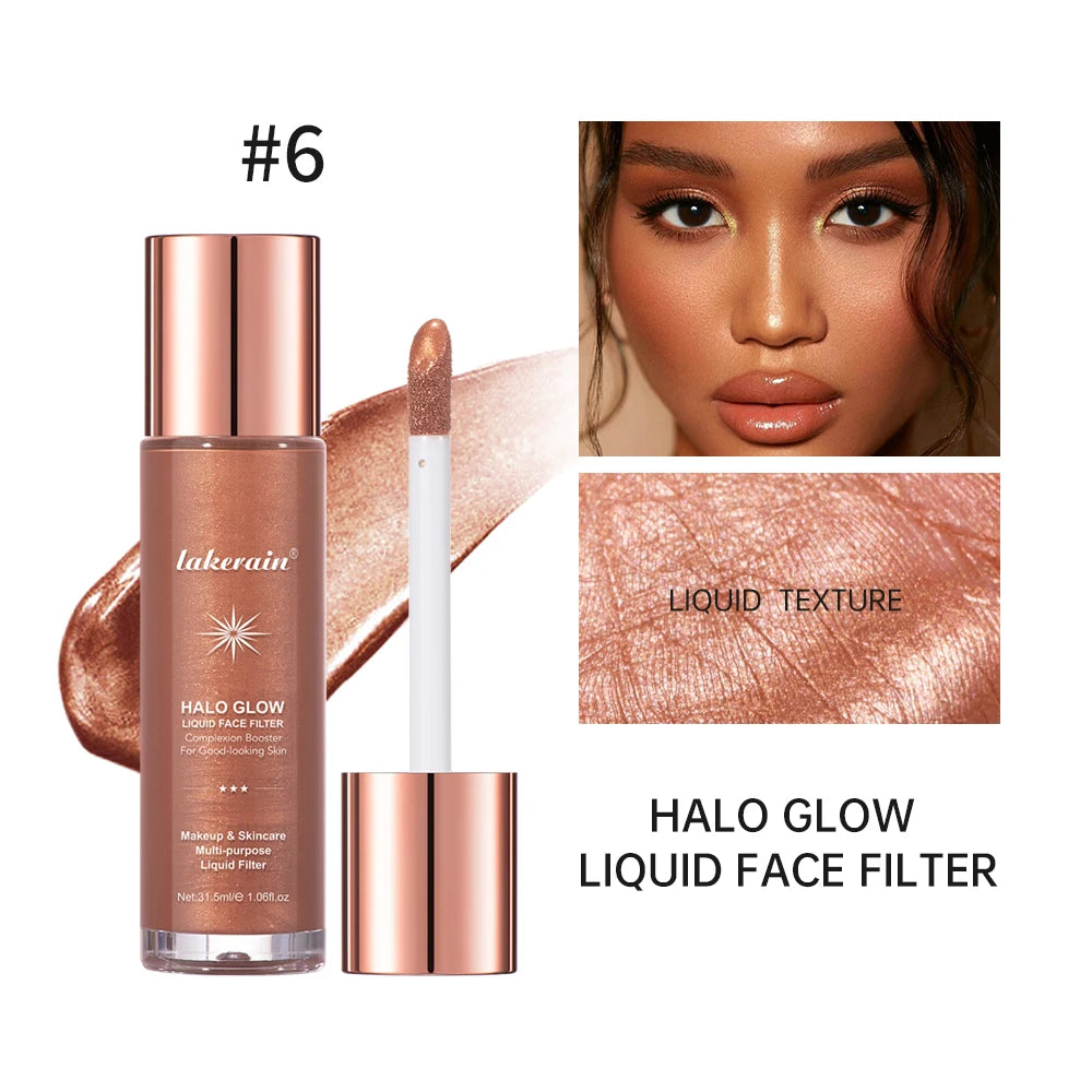 Halo Glow Liquid Face Filter Complexion Booster For A Glowing Liquid Highlighter Face Bronzer Glow Body Face Contour Shimmer Mak - AliExpress 66