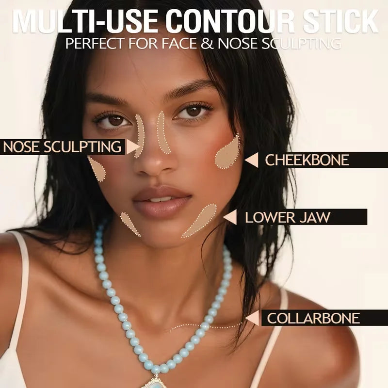 Tri-Color Multi-Functional Face Brightening Contour Stick Contouring &Brightening Skin-Perfecting Stick Waterproof Concealer Pen - AliExpress 66