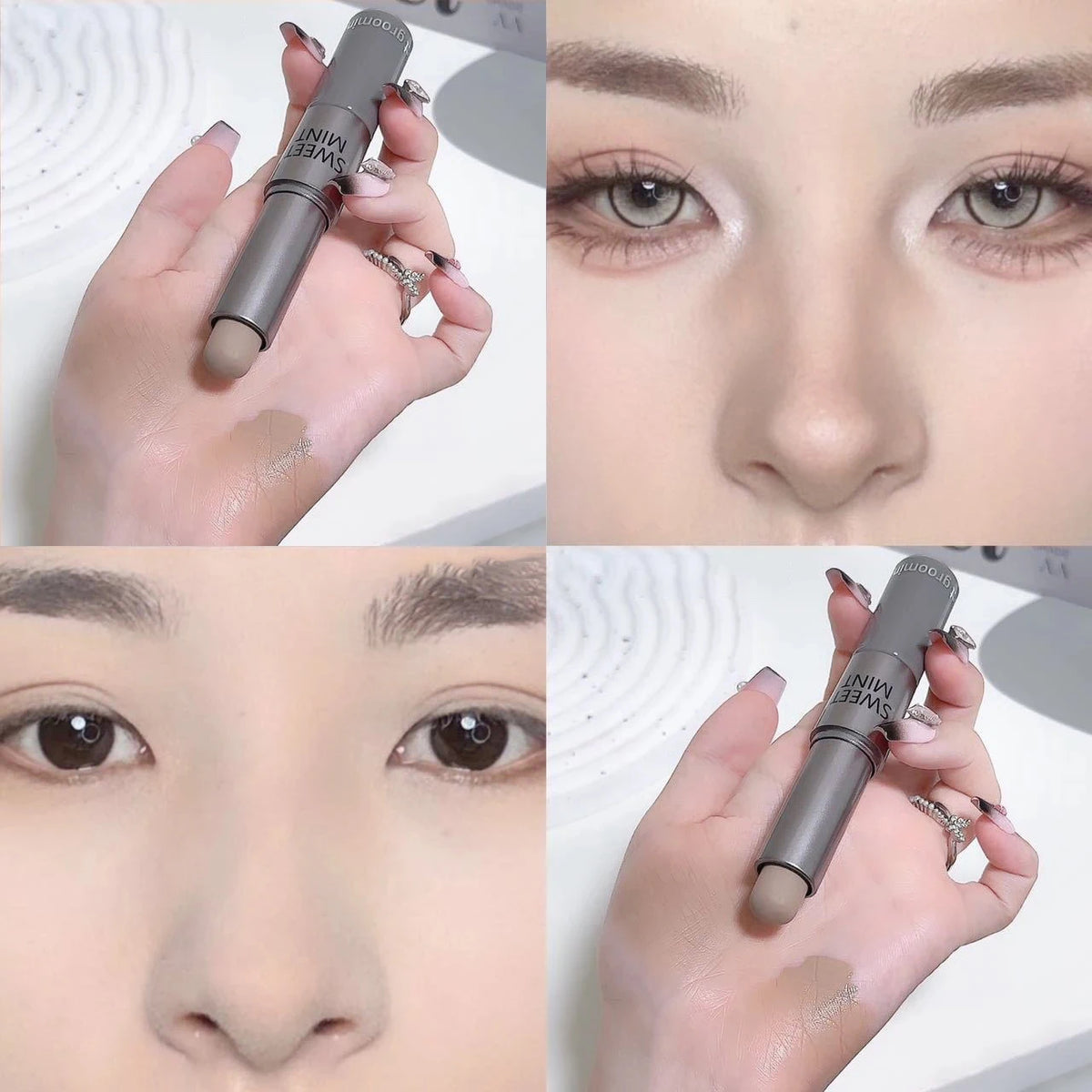 Moisturizing Silky 3D Contour Stick Natural Matte Double Head Suitable For Nose Shadow Makeup Concealer Brightening Cosmetics - AliExpress 66