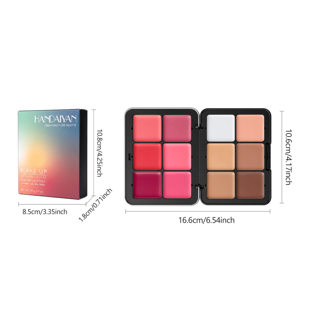 12 Colors Matte Blush Palette in Metal Tin, Multiuse Concealer, Highlighter, Contour Face Makeup for Daily and Party Looks - AliExpress 66