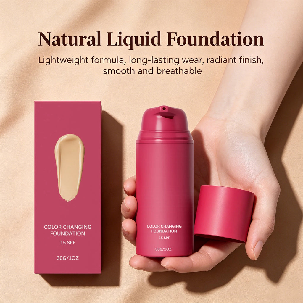 Color Changing Foundation Natural Color Spf15 Sun Protection Makeup Full Coverage Even Skin Tone Lightweight Moisturizing Makeup - AliExpress 66
