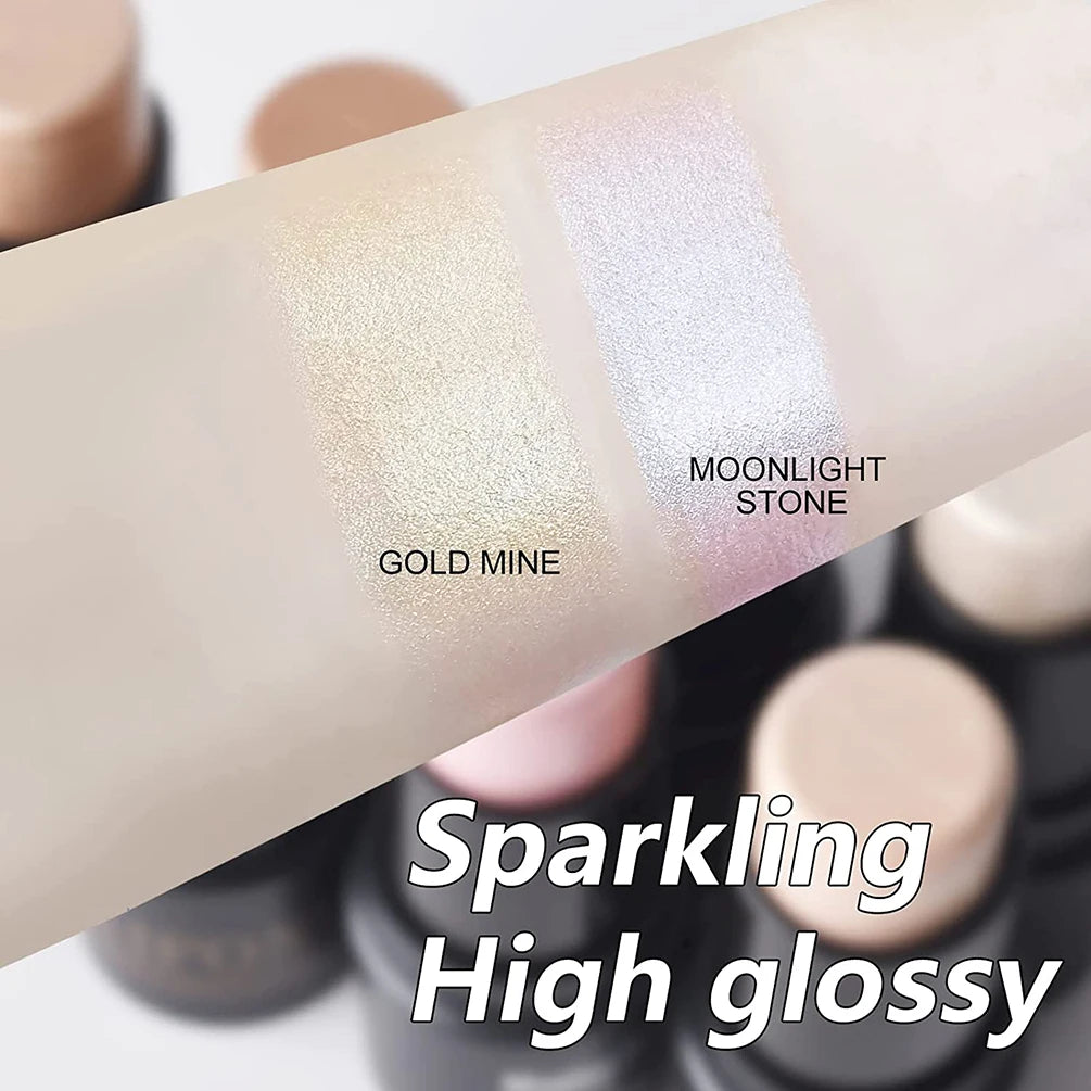 2 Colors Highlight For Face Cosmetic Face Brighten Highlighter Stick Face Contour Bronzer Shimmer Illuminator Stick Makeup Tools - AliExpress 66