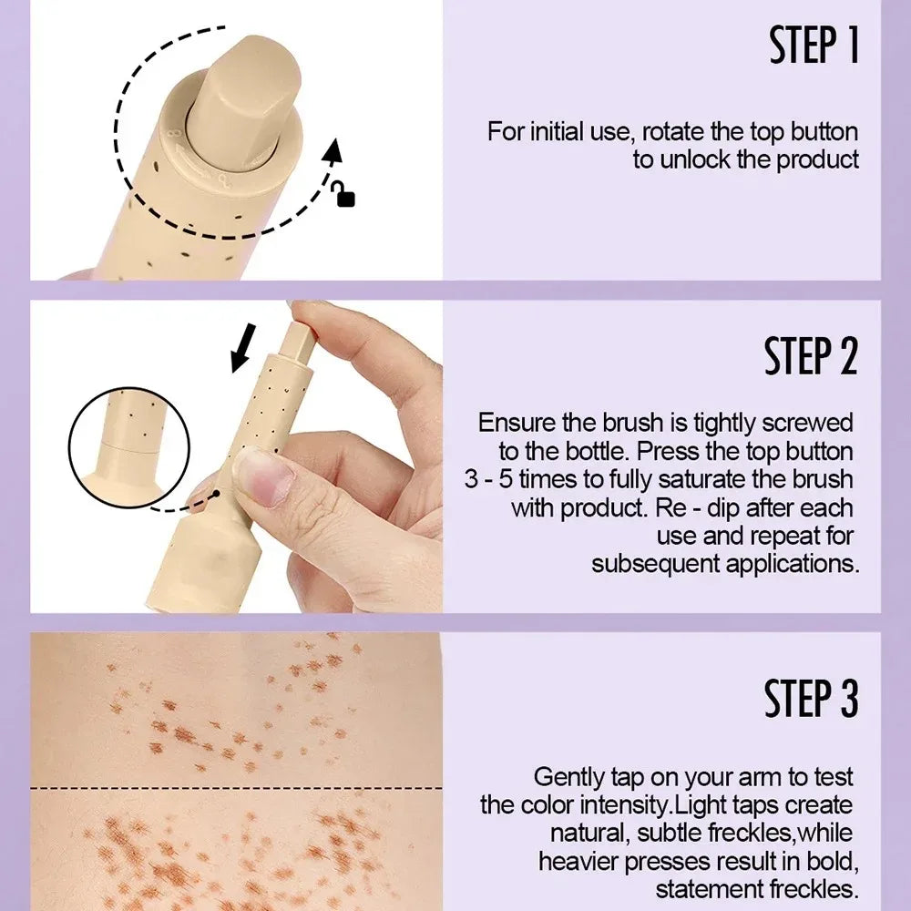 Facial Freckle Stamp Pencil,Natural Makeup for Freckles,Dark Spots, Moles,Waterproof,not easy to fade Concealer,Feminine Contour