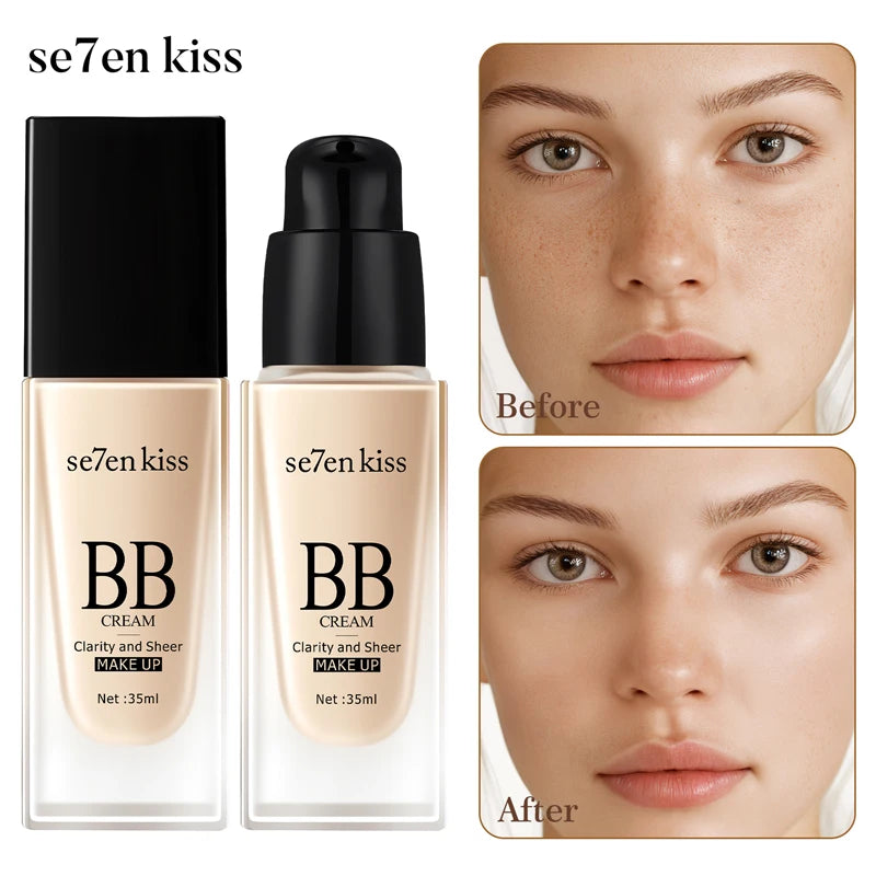 BB Cream Concealer Long-Lasting Makeup, Waterproof and Sweatproof, Brightens Skin Tone, Liquid Foundation - AliExpress 66