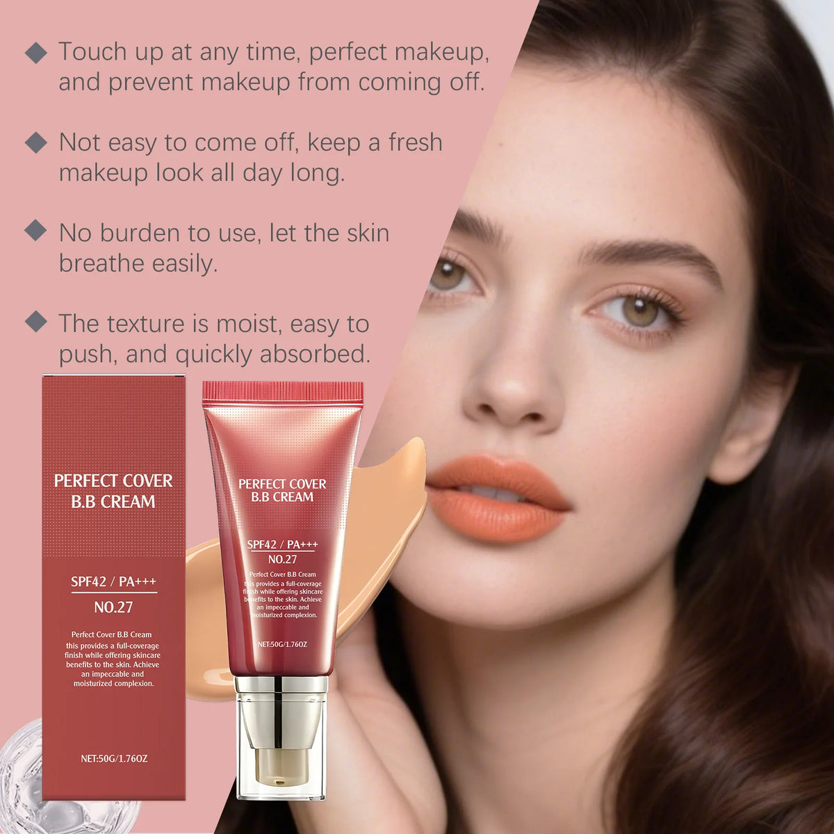 BB Cream SPF 42 PA +++ Tinted Moisturizer for Face Full Coverage Concealer Liquid Foundation Makeup for Dark Circles Fine Lines - AliExpress 66