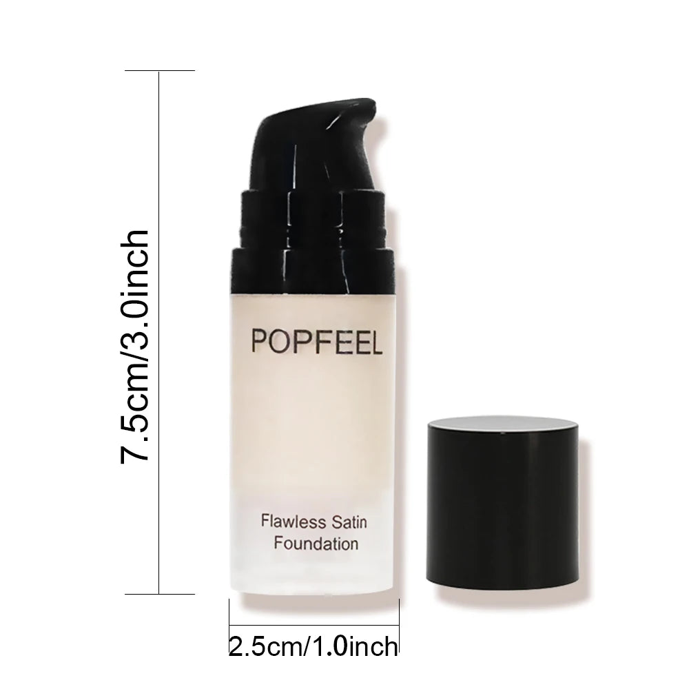 POPFEEL Flawless Satin Foundation, Full Coverage, Waterproof & Sweatproof, Long-Lasting for Perfect Base - AliExpress 66