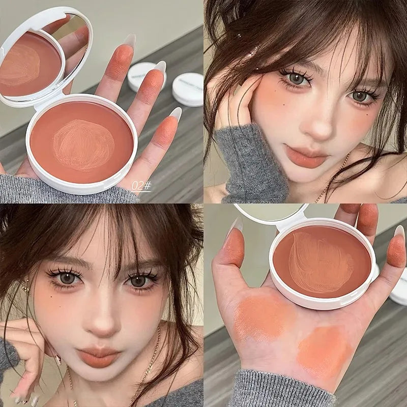 Mousse Lip and Cheek Balm Red Brown Korean Style Matte Blush & Lip Tint Cream High Pigment Moisturizing Lasting Blusher Makeup - AliExpress 66