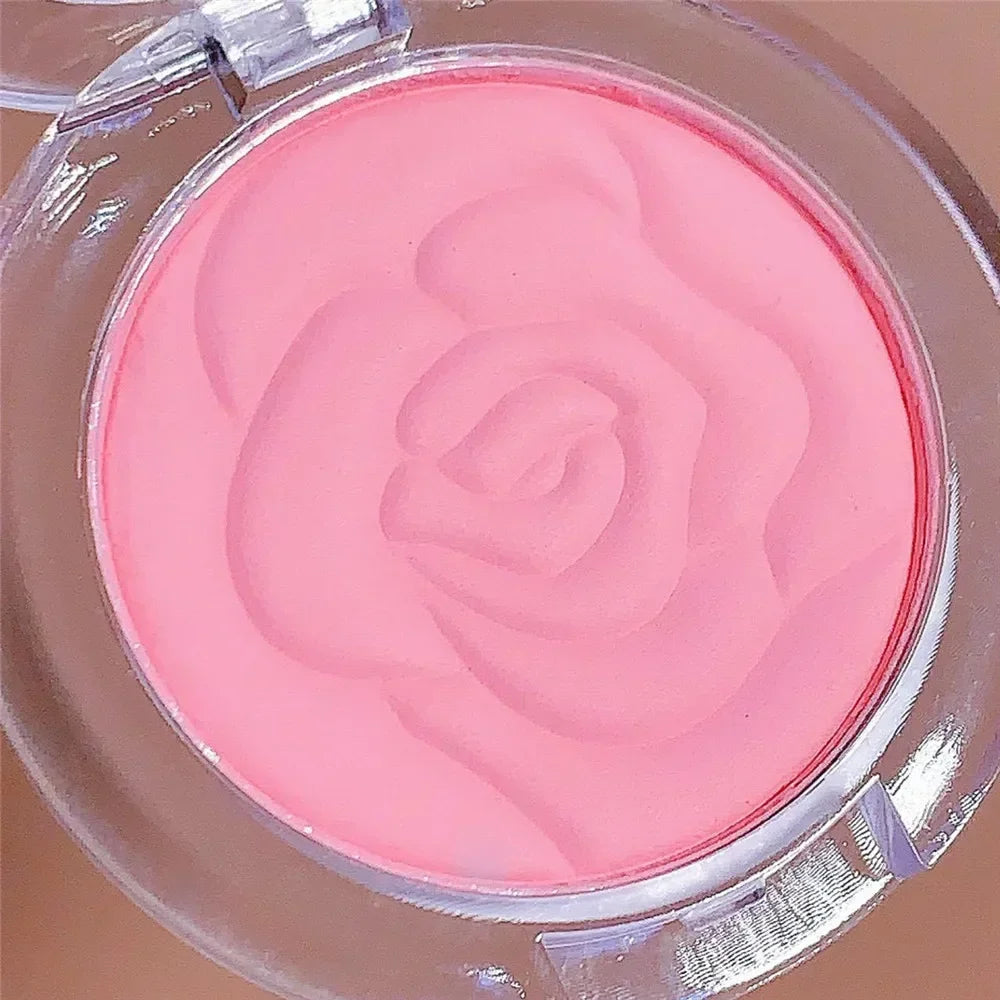 Single Color Matte Embossed Petal Blush Palette Peach Cream Pink Orange Cheek Contour Makeup Rouge for Women Beauty Cosmetics - AliExpress 66
