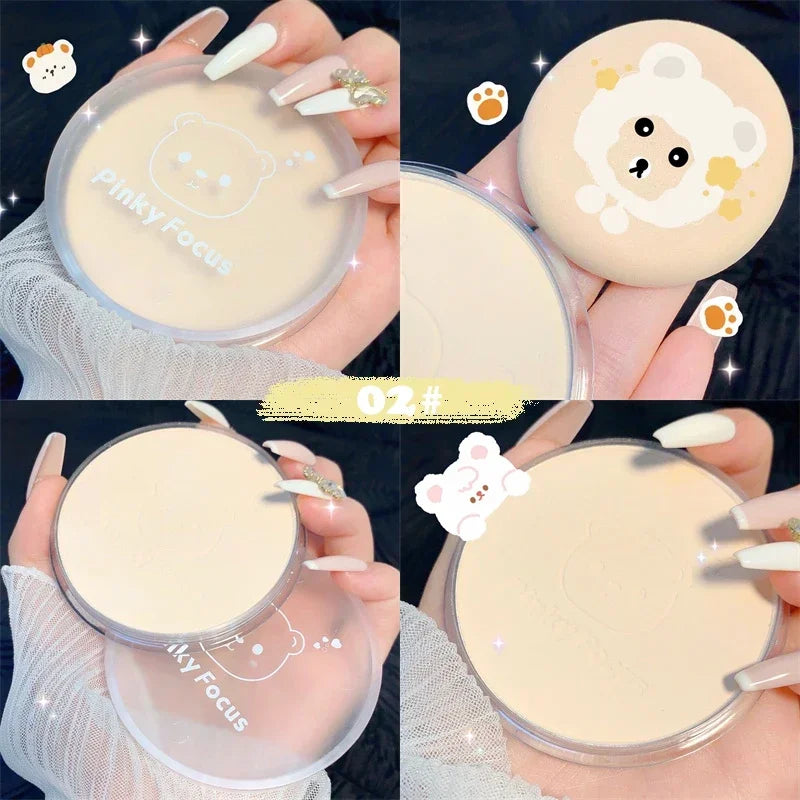 Pressed Powder Transparent White Brighten Oil Control Concealer Lasting Natural Face Makeup Setting Powder Waterproof Cosmetic - AliExpress 66