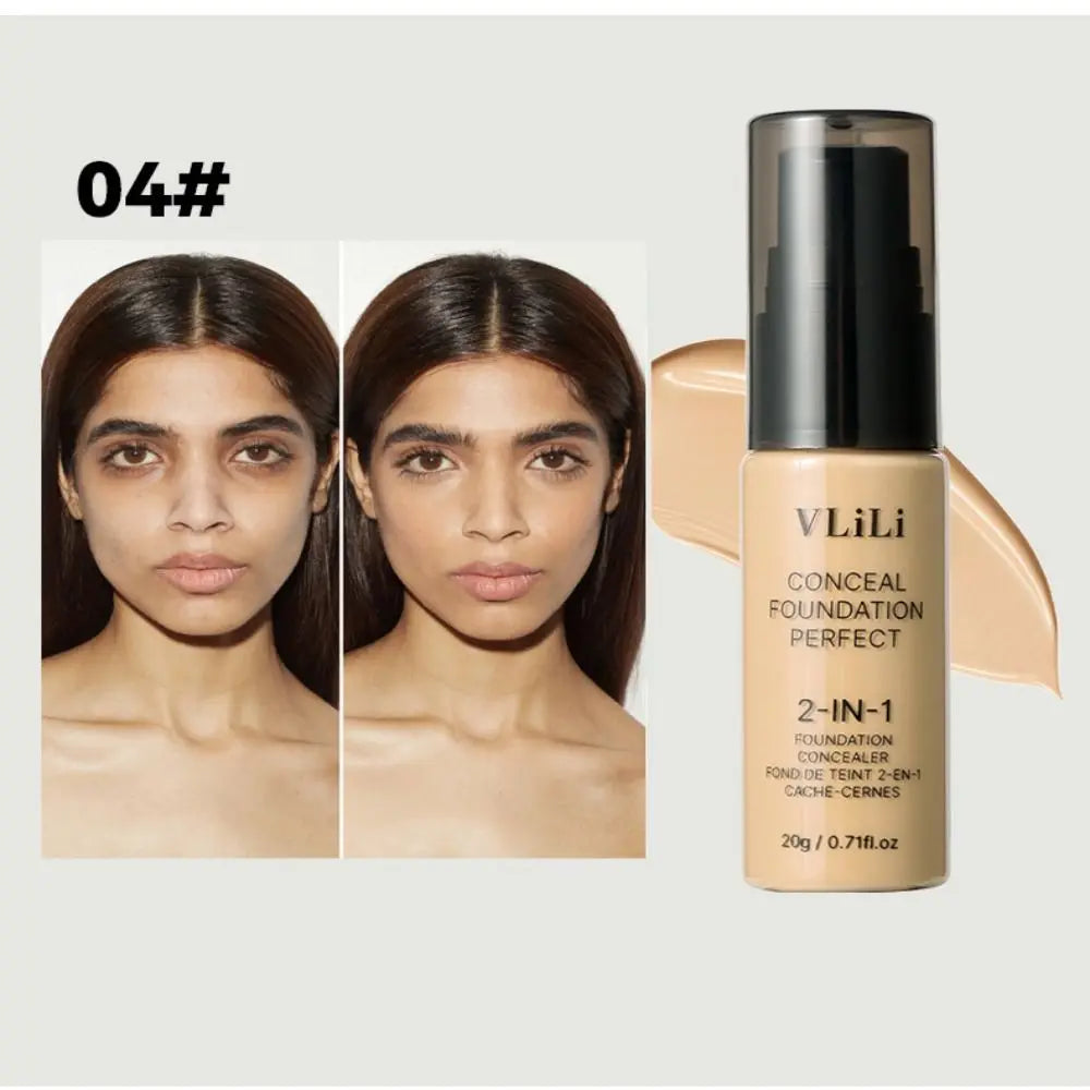 New Waterproof Liquid Foundation Oil-Control Matte Face Foundation Cream Sweat Proof Natural Foundation Concealer Cream