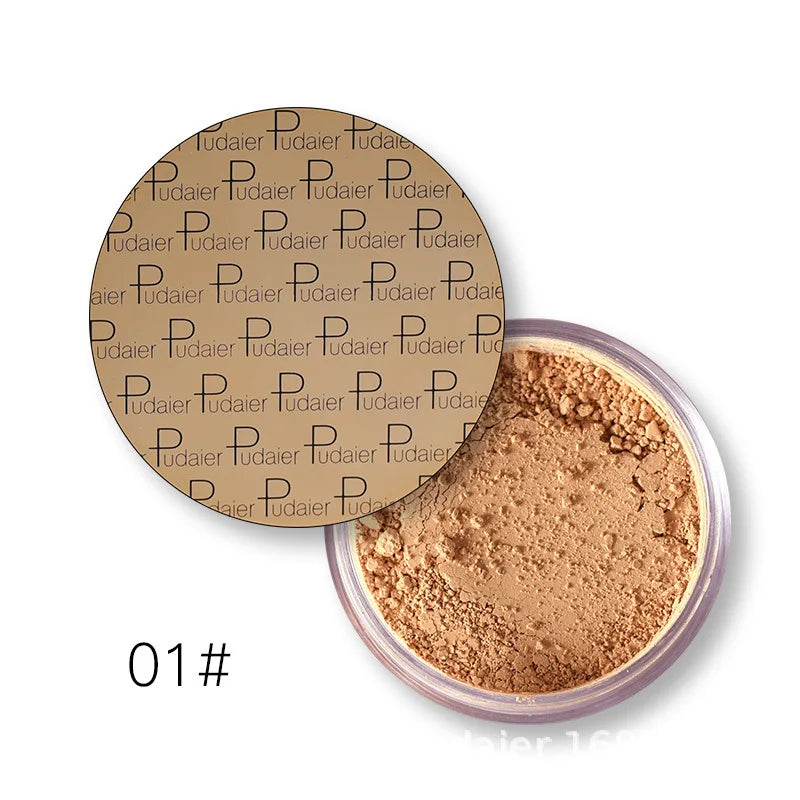 Pudaier 8 Colors Oil-control Loose Powder Waterproof Long-lasting Full Coverage Face Setting Powder Compact Makeup Cosmetics