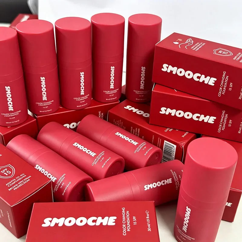 30ml SMOOCHE Skin Tone Adaptive Color Changing Liquid Foundation Lasting Oil Control Waterproof Lightweight Base Layer Concealer