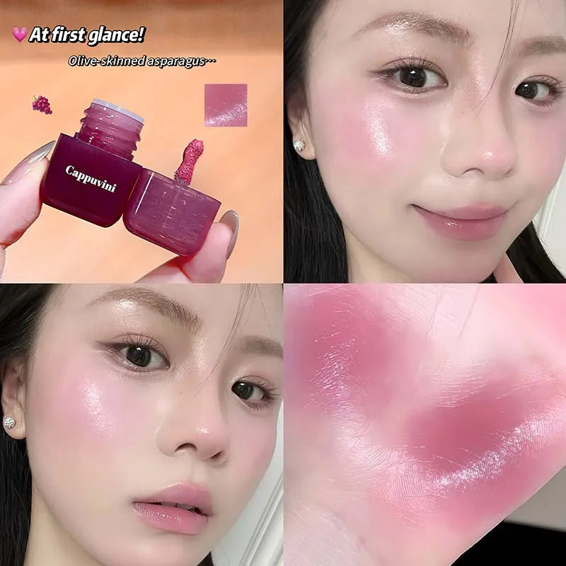 Mini Mirror Moisturizing Monochrome Liquid Blusher Brighten Natural Rouge Face Makeup Peach Blush Liquid Lip & Cheek Dual-use - AliExpress 66
