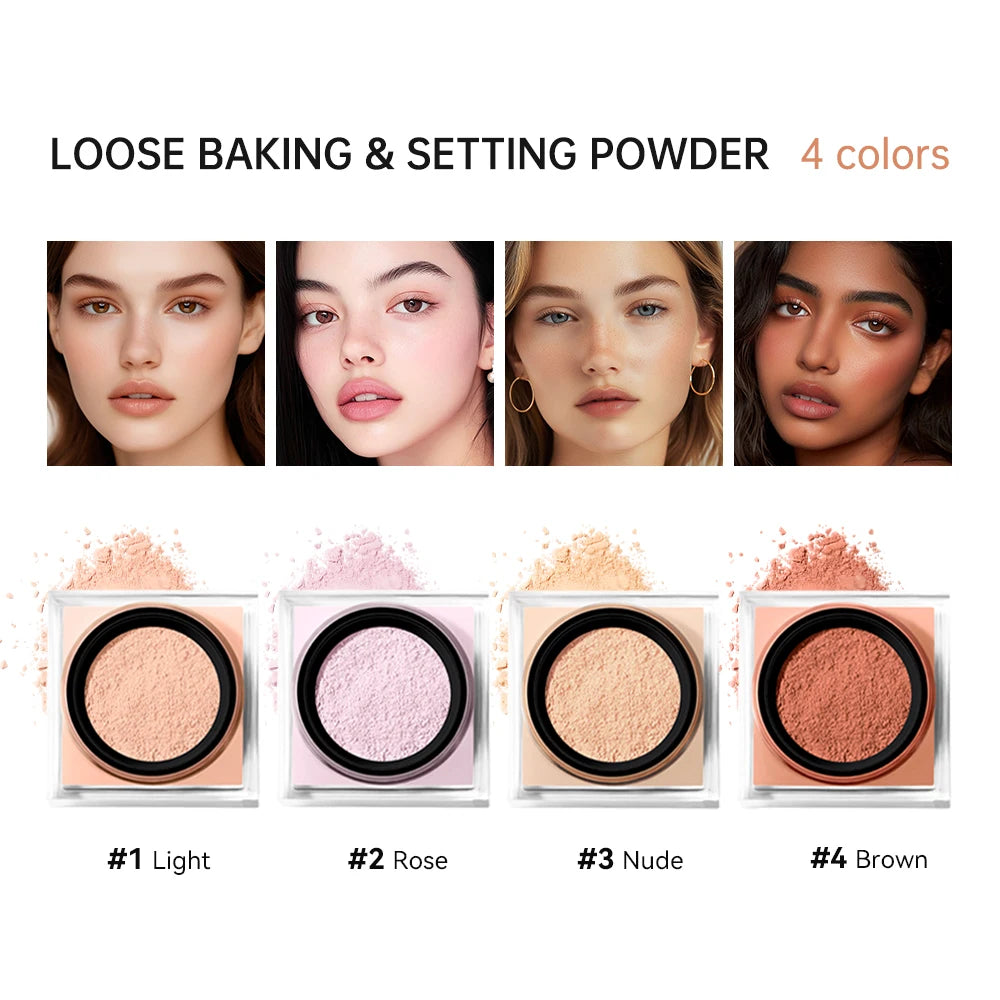 Matte Loose Baking and Setting Powder powder Oil Control Natural Face Matte Waterproof Brightening Loose Powder Makeup - AliExpress 66