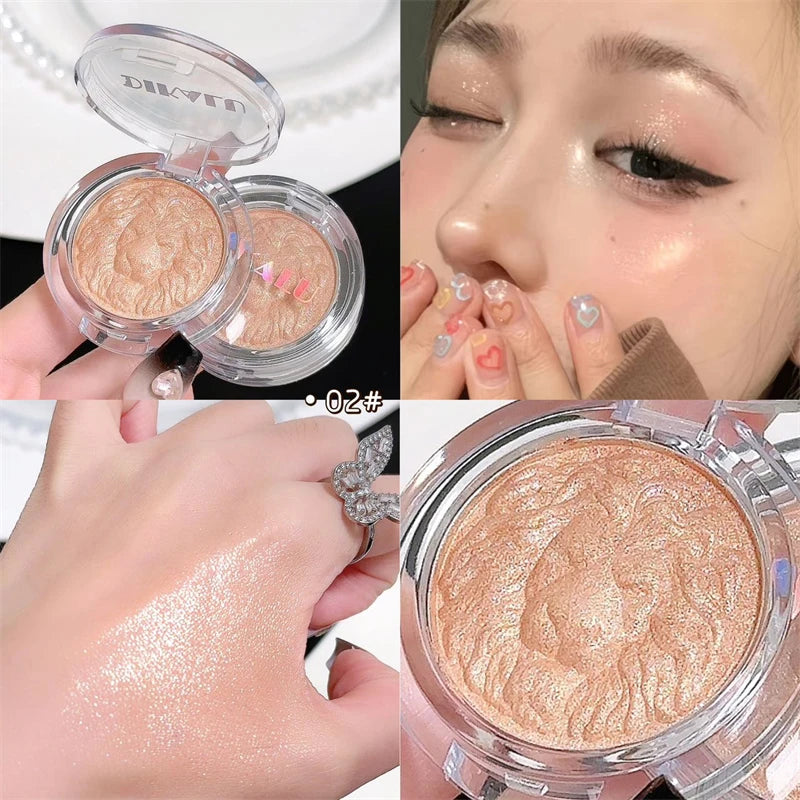 3 Color Face Highlighter Palette Llluminator Palette Natural Waterproof Glitter Shimmer Powder Highlight Makeup High Gloss Cream - AliExpress 66