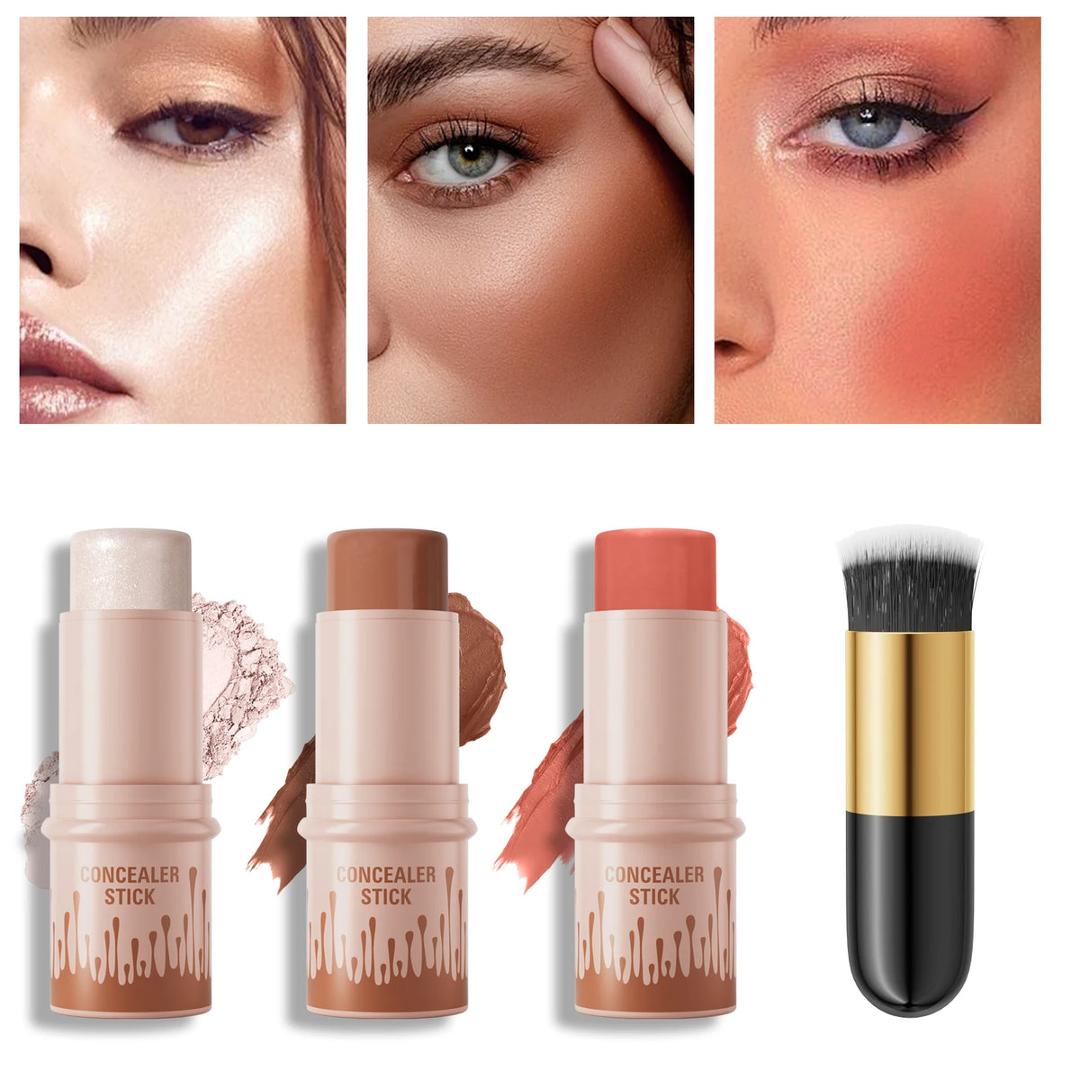 Contour Stick Set Natural Matte Finish Highlighters Shadow Waterproof Contouring Wand V-face Shaping Contour Pen Face Makeup - AliExpress 66
