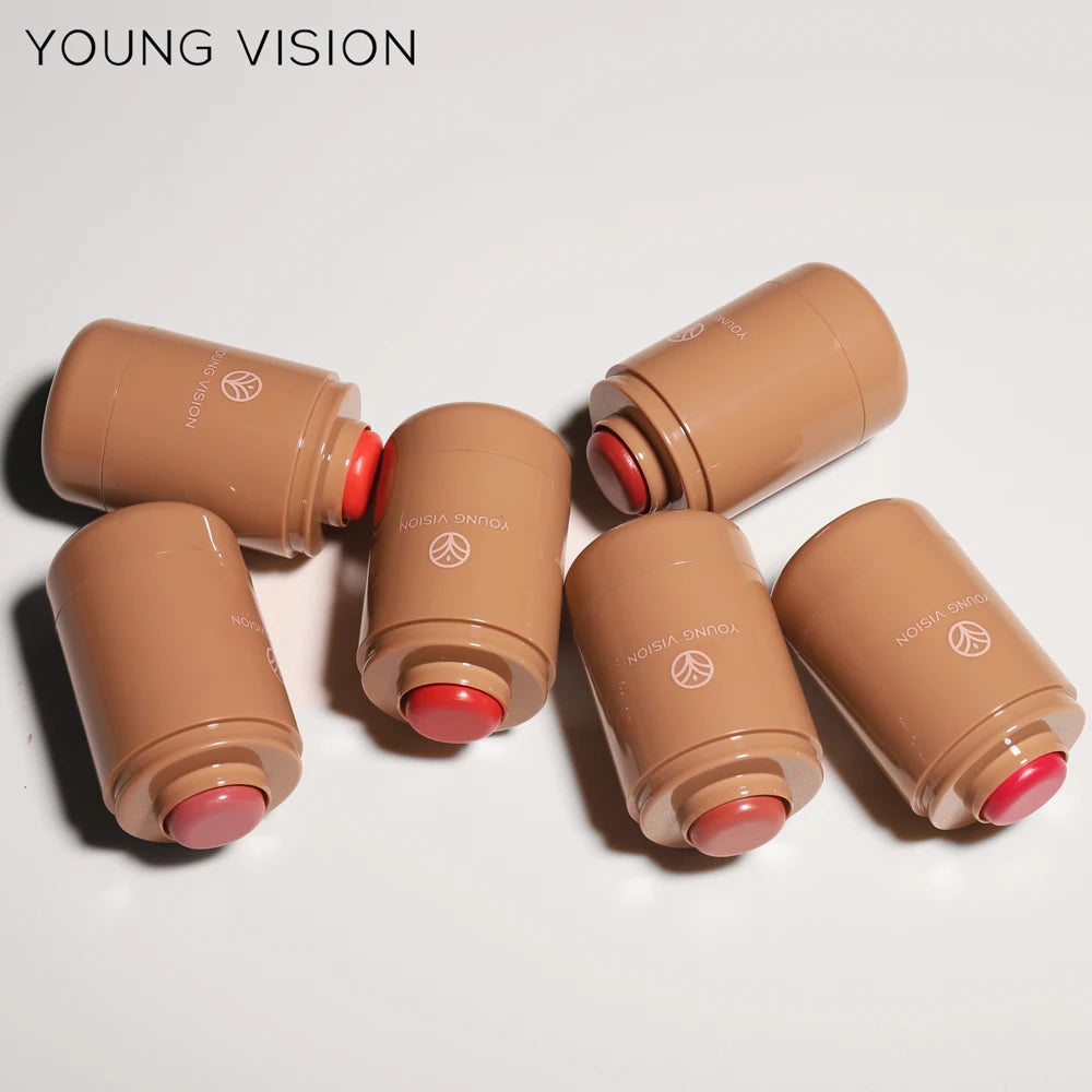 6-Color Pocket Blush with Matte Finish, Natural-Looking, Waterproof Lip and Cheek Dual-Use Creamy Texture Blush Stick - AliExpress 66