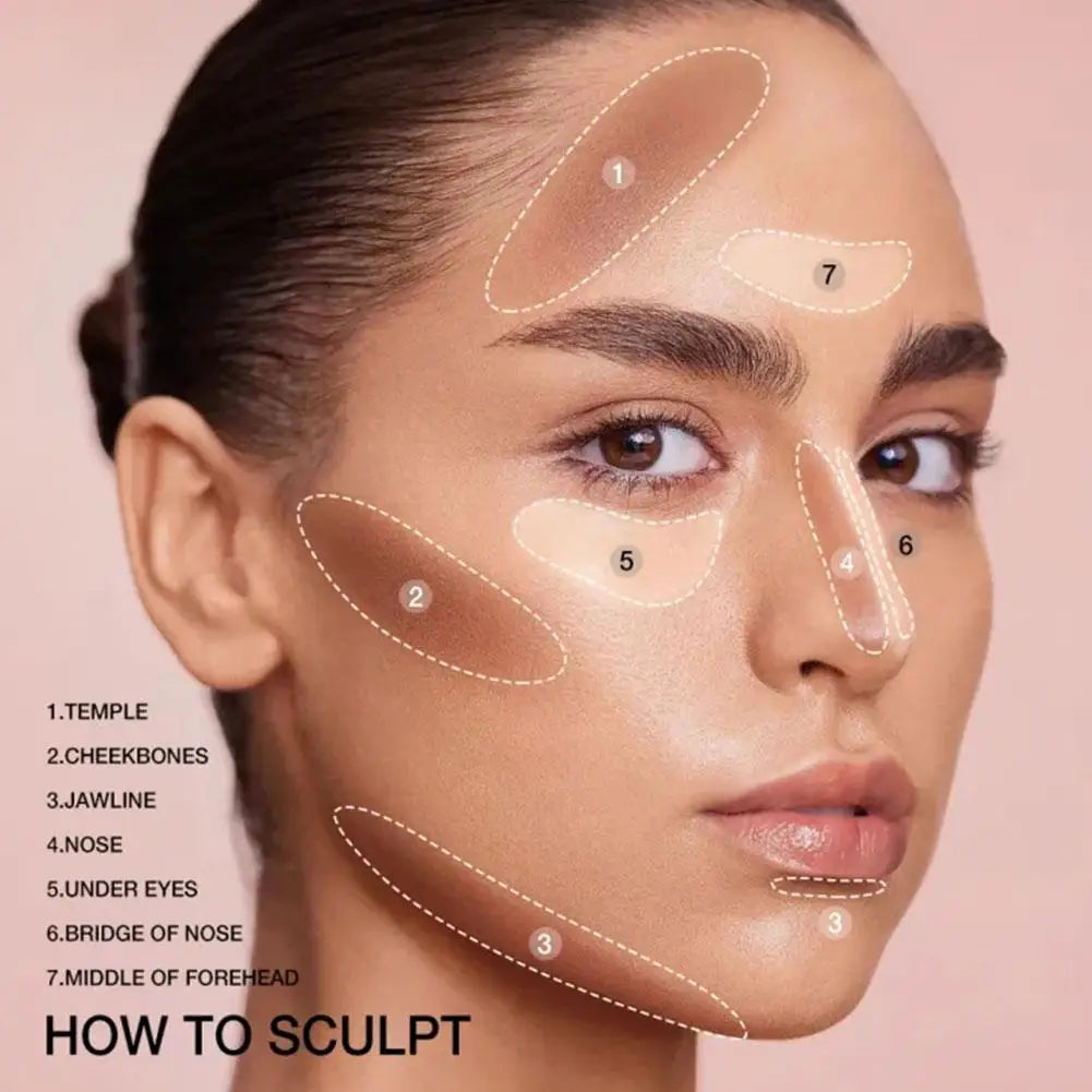 4 Colors Contour Stick Cream Long Lasting Lightweight Stick Face Concealer Bronzer Contouring Makeup Pen Easy to Sculpt