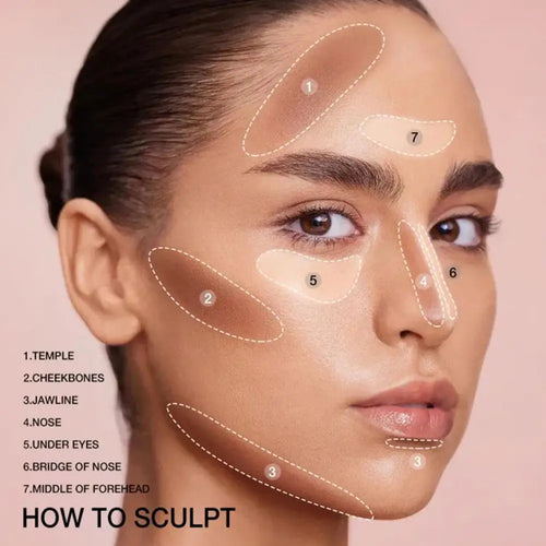 4 Colors Contour Stick Cream Long Lasting Lightweight Stick Face Concealer Bronzer Contouring Makeup Pen Easy to Sculpt