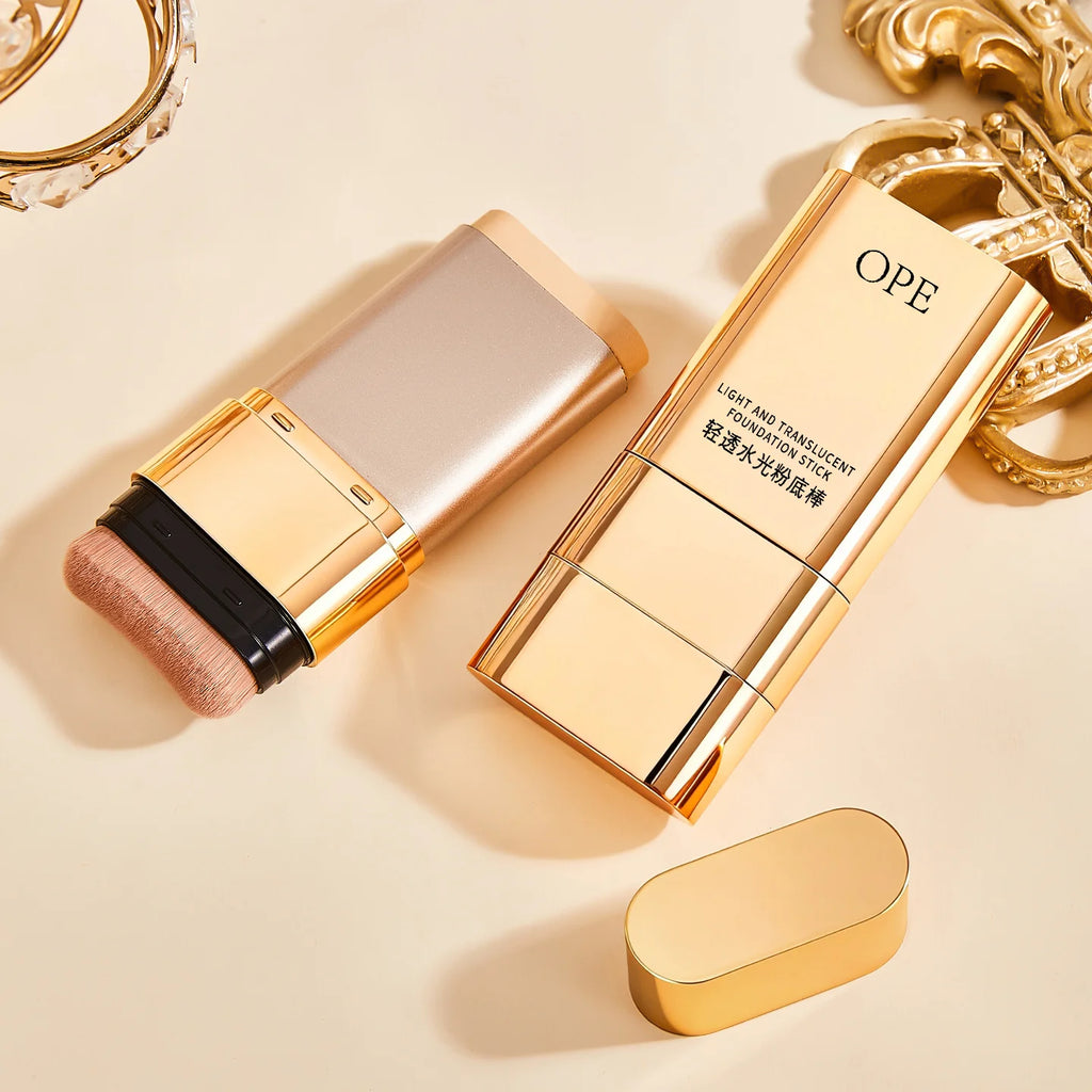 OPE 2-in-1 Concealer Foundation Stick - Slim Portable with Brush, Lightweight Buildable Coverage, Natural Dewy Finish - AliExpress 66