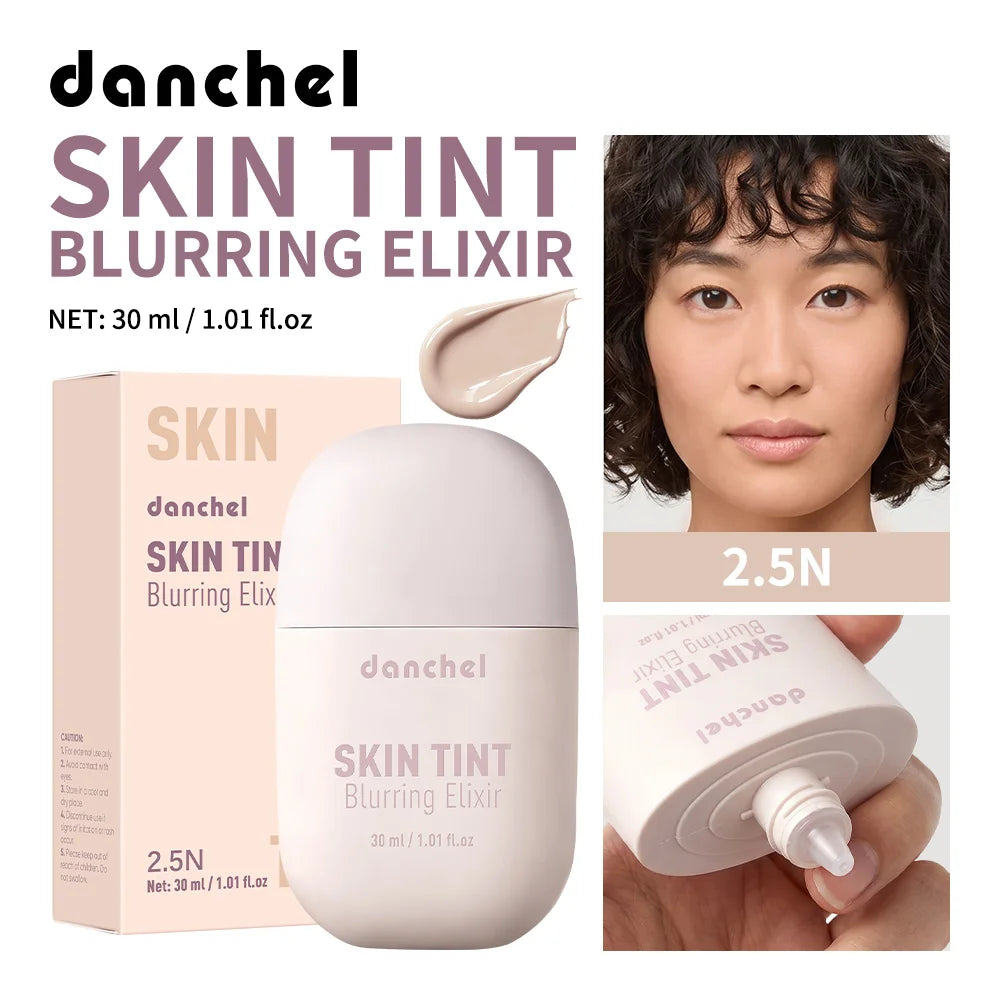Skin Tint Blurring Elixir Hide Pores Fine Lines Even Skin Tone 12h Long-lasting Natural Finish Lightweight Breathable Skin Tint