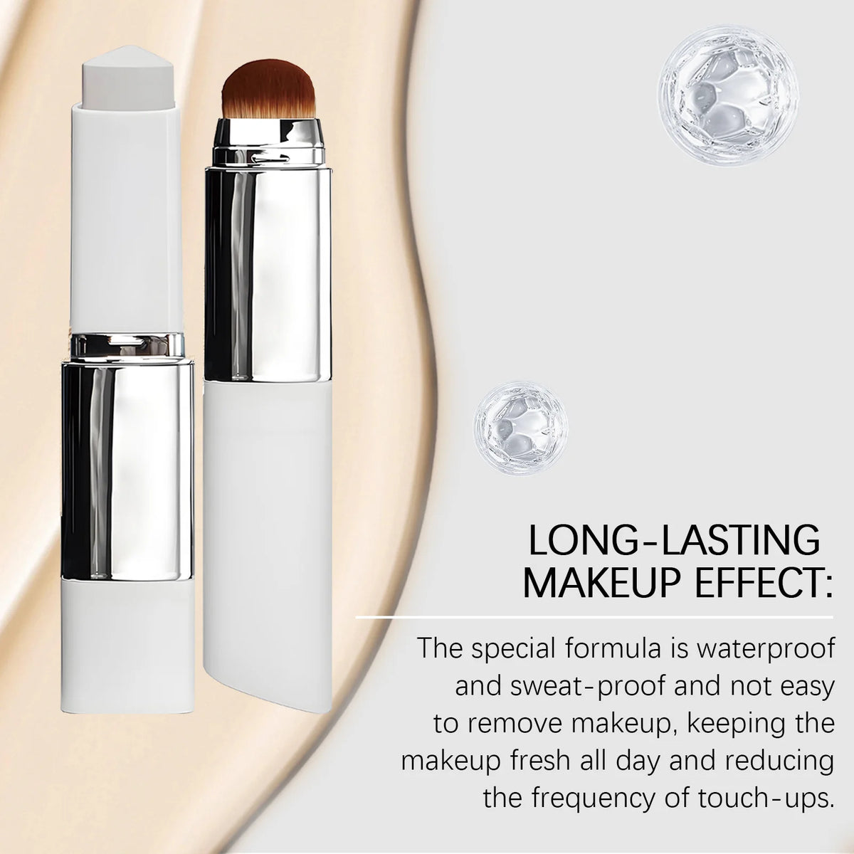 2-in-1 Color-Changing Foundation Stick High Coverage Stick Concealer Waterproof Sweatproof Creamy Texture Portable Quick Makeup - AliExpress 66